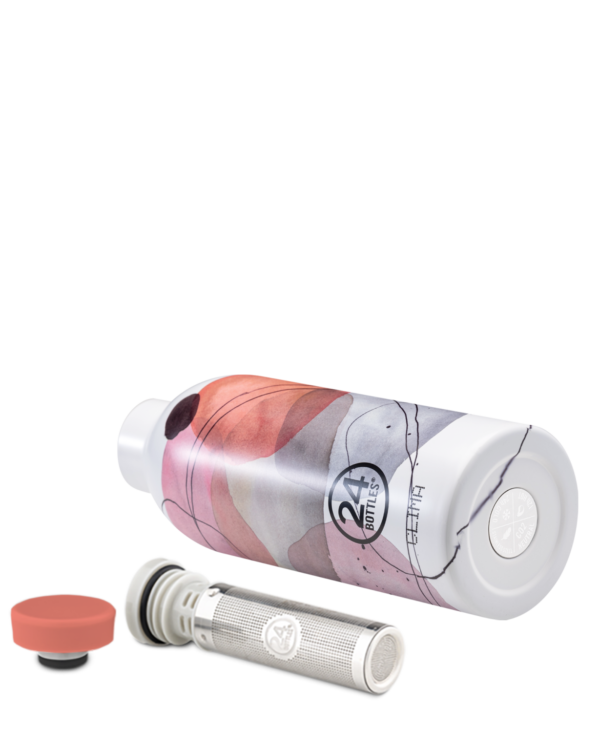 24Bottles Clima termoflaske m. infuser låg, Suav - 500 ml. - Bahne